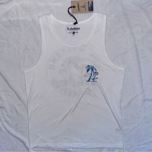 Chubbies The Relaxer Tank Top in White - Size Small NWT The Weekend Has Arrived